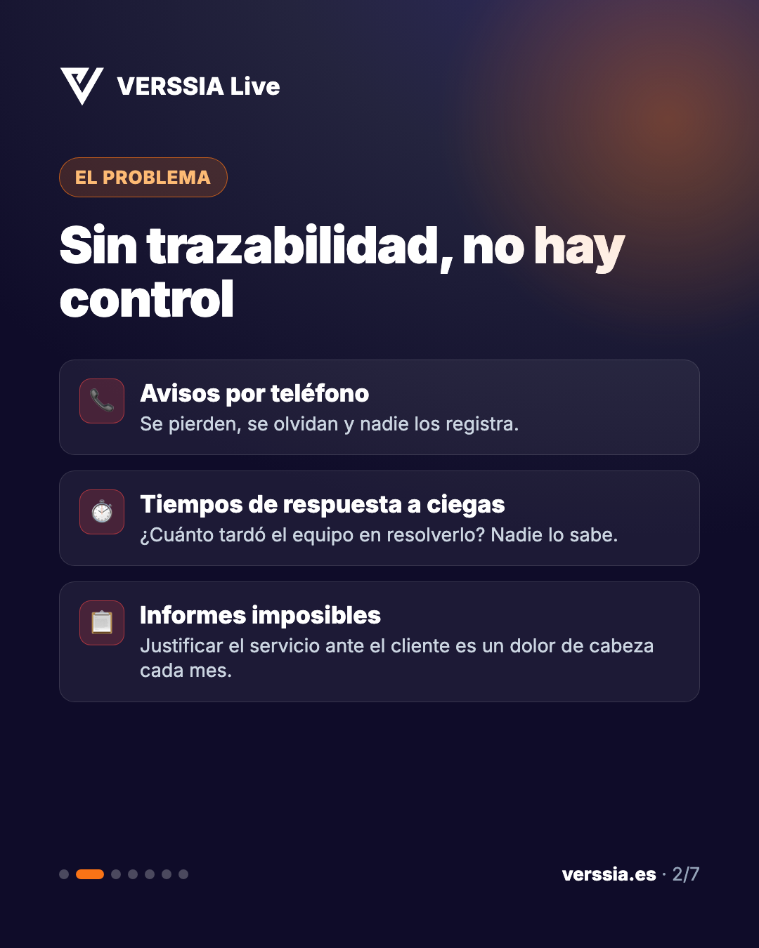 VERSSIA Live — presentación 2 de 7